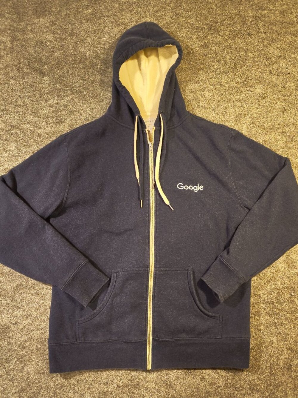 Google Official Full‑Zip Hoodie Men’s Medium Navy